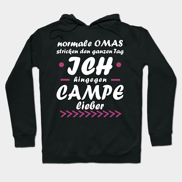 Campen Oma Rente Ruhestand Zelten Lagerfeuer Hoodie by FindYourFavouriteDesign